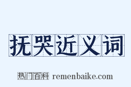 抚哭近义词是什么意思的图片